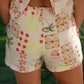 Printed Cropped Linen Set