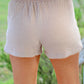 Beige Ribbed Lounge Set