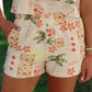 Printed Cropped Linen Set