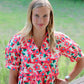 Retro Puff-Sleeve Petal Top