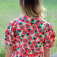 Retro Puff-Sleeve Petal Top