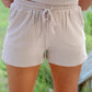 Beige Ribbed Lounge Set