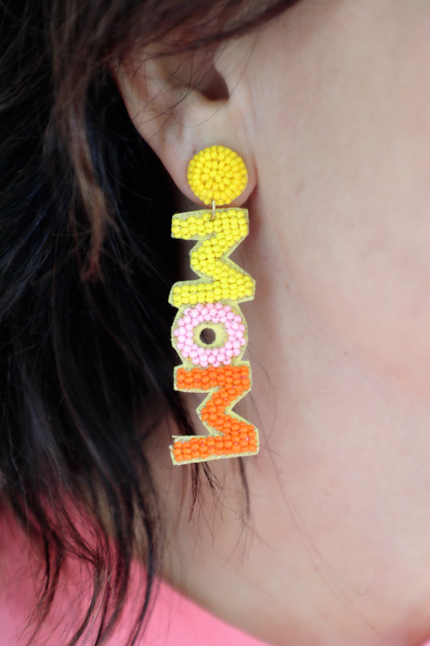Mom Mode Beaded Multicolor Earrings