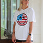 Smiley Face USA Flag Comfort Colors T-Shirt