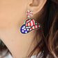 Cowgirl Hat Beaded USA Earrings